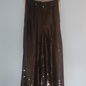 Sequin wideleg pants